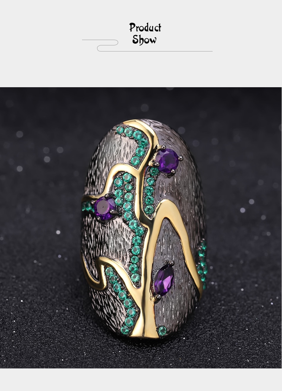 Natural Amethyst Gemstones Solid 925 Sterling Silver Handmade Leaf Rings