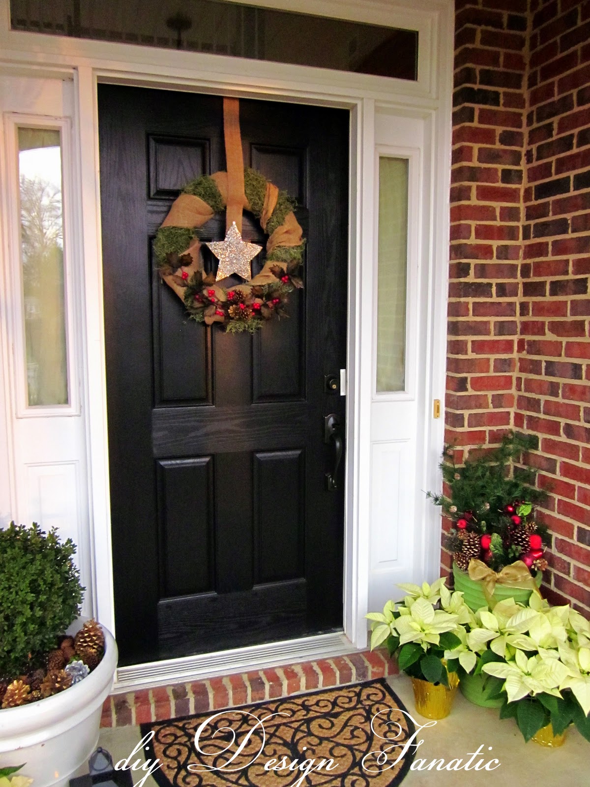 diy Design Fanatic: Christmas Wreath and Front Door