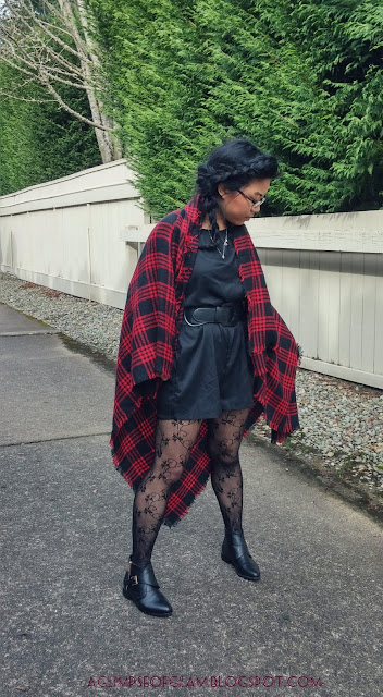 OOTD in Black and Plaid - Andrea Tiffany aglimpseofglam