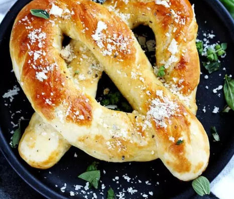 Garlic Parmesan Soft Pretzels