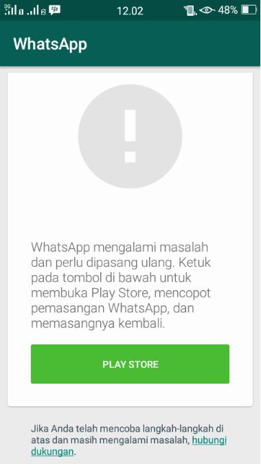 Mengatasi WhatsApp Yang Tidak Bisa Dijalankan Setelah Diinstall Mengatasi WhatsApp Yang Tidak Bisa Dijalankan Setelah Diinstall
