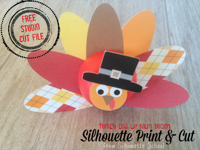 Cute Thanksgiving Turkey Eos Lip Balm Free Silhouette Cut File