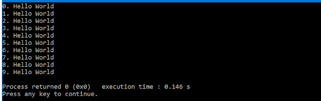 output contoh prorgam perulangan while 