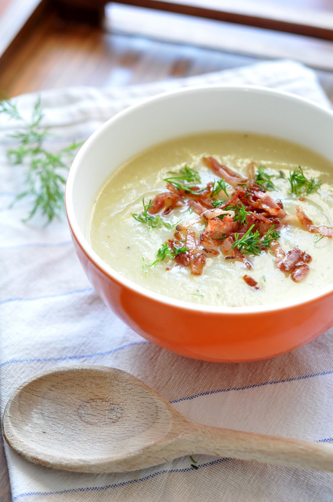 agata's kitchen Leeks and cauliflower cream soup