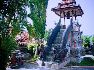 Balinese Style Building Bell With Stairs At Brahmavihara Arama Monastery North Bali
