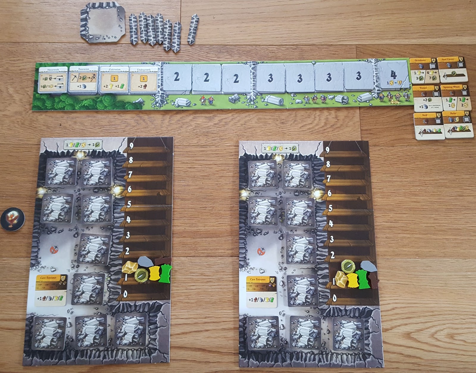 The Game Shelf The little game about Dwarves Caverna Cave vs Cave