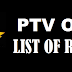List of Famous Roles of PTV