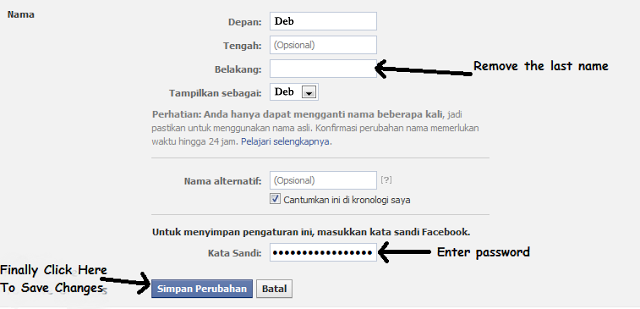 Remove Surname from Your Facebook Profile - TechTrickHome