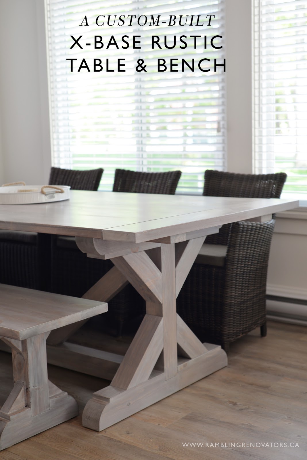 The Cottage Diaries Custom Built XBase Rustic Table Rambling Renovators