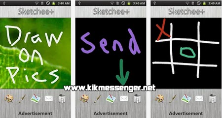 Crea textos de colores usando pinceles con Sketchee Plus para Kik