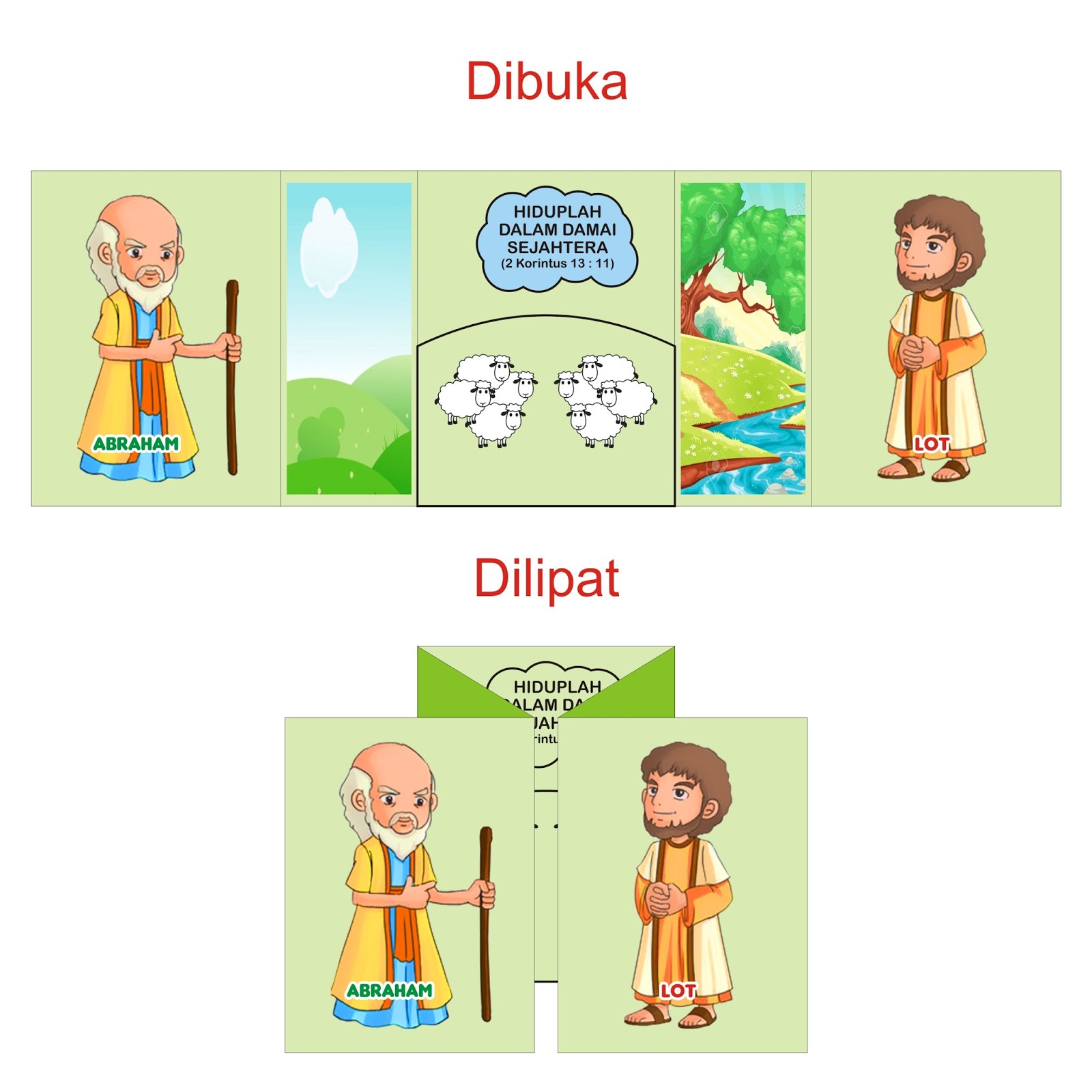 Sekolah Minggu Kreativitas Aktivitas Abraham dan Lot
