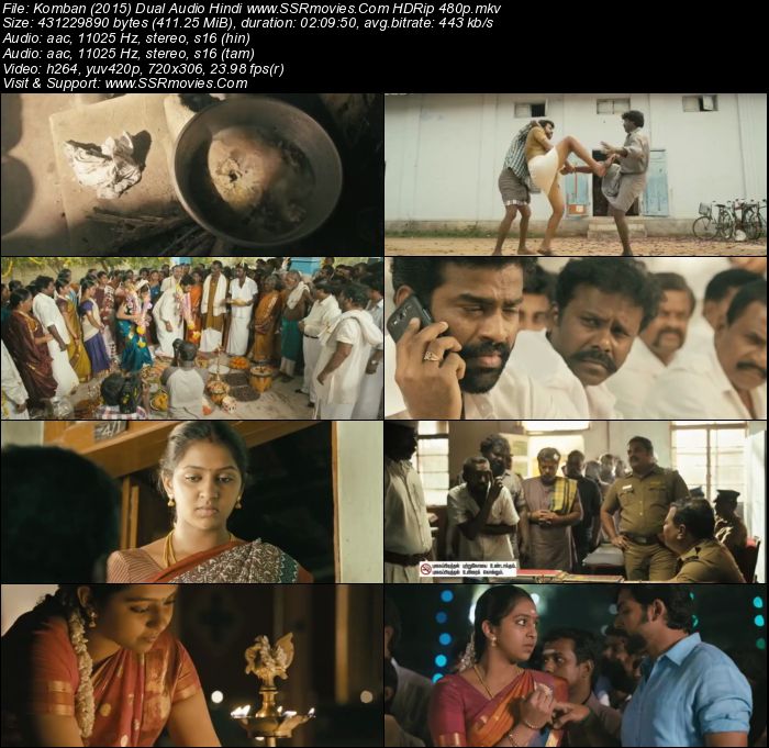 Komban (2015) Dual Audio Hindi HDRip 480p 400MB | SSR Movies