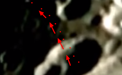 Lunar UFO is coming out the crater. Lunar UFO is coming out the crater.