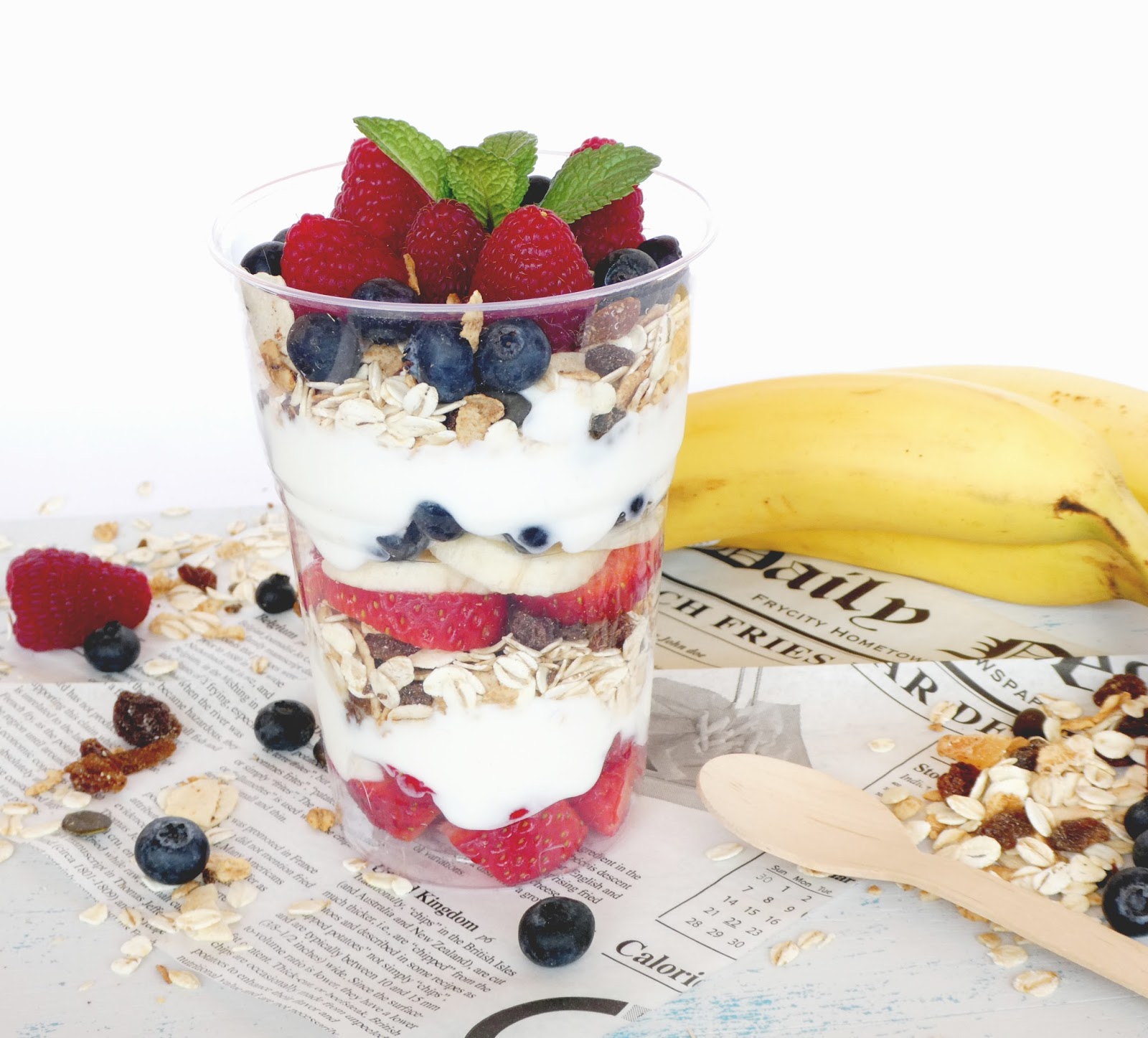 Una Fiera en mi cocina Parfait saludable de muesli y yogur