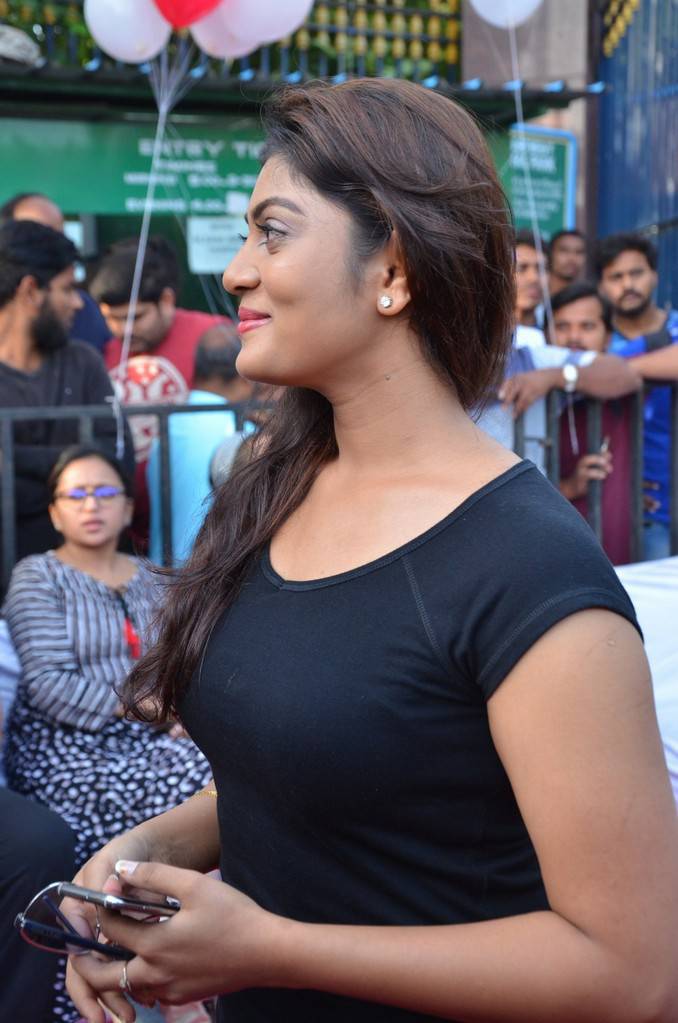 Soumya Stills In Black Dress At Anti Drug Walk Campaign