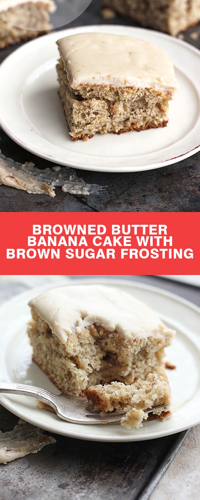 BROWNED BUTTER BANANA CAKE WITH BROWN SUGAR FROSTING Food Fun Kitchen