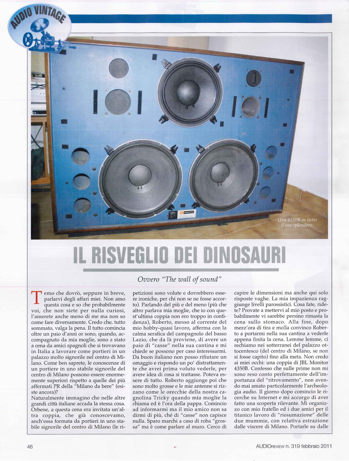 Risultati immagini per angelo jasparro jbl 4350