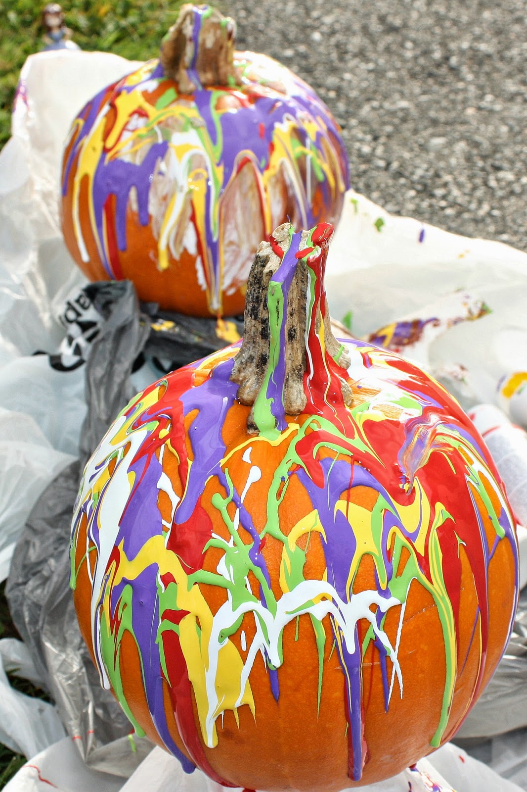 Being A Mommy...: Painting Pumpkins