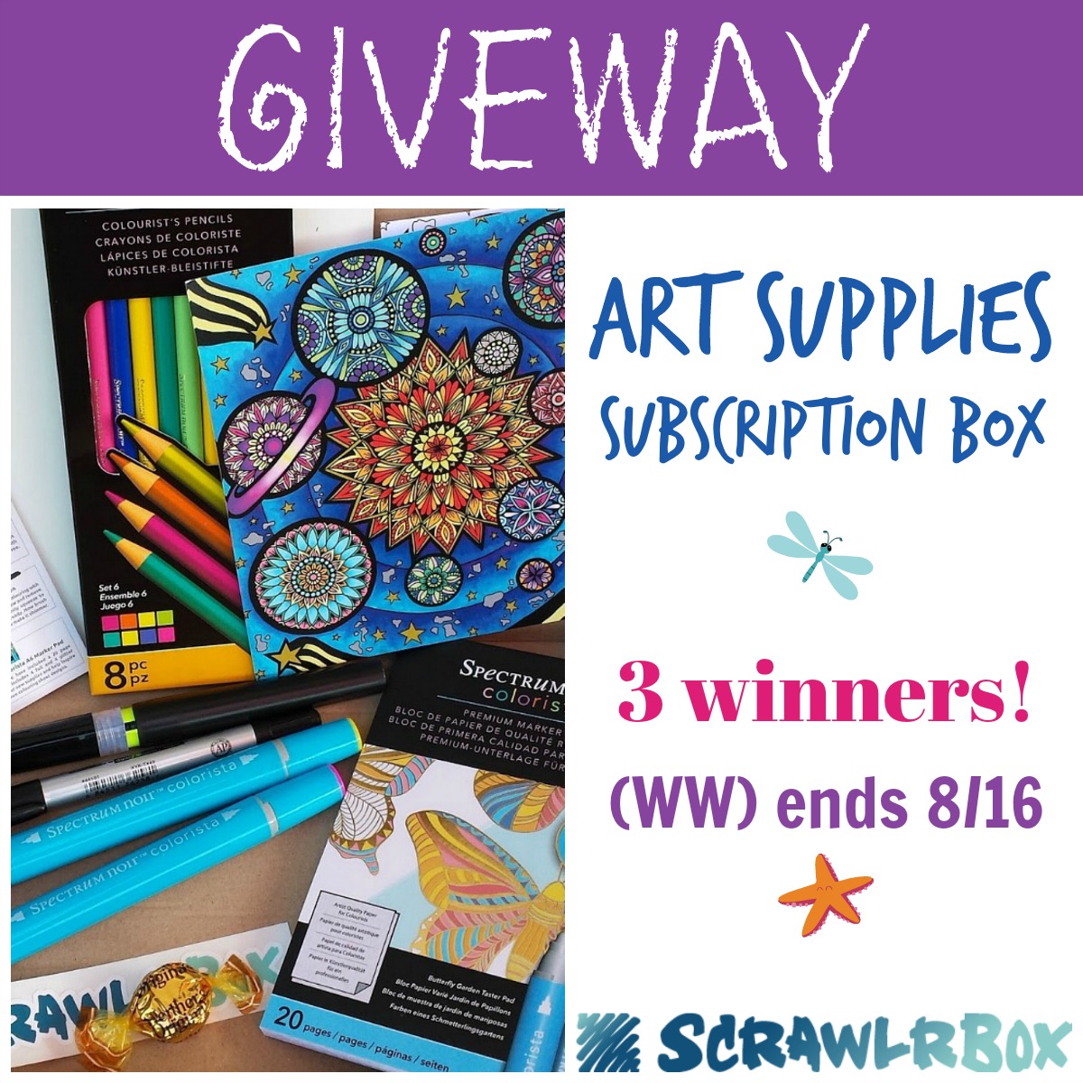Reviews, Chews & HowTos Scrawlrbox Art Supplies Subscription Box