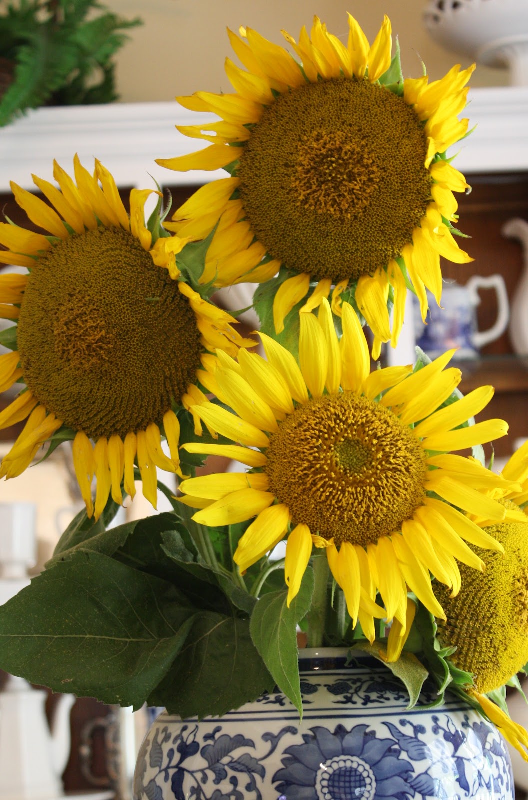 The Best Moments Blue Sunflower Vase