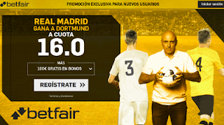 betfair supercuota victoria del Real Madrid al Dortmund 6 diciembre betfair supercuota victoria del Real Madrid al Dortmund 6 diciembre