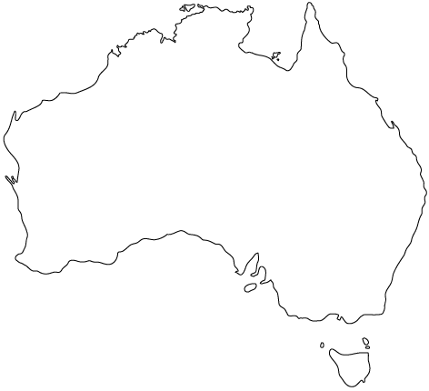 Blank Australia Map