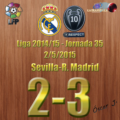 Sevilla 2-3 Real Madrid - Liga 2014/15 - Jornada 35 - (2/5/2015) - Cristiano Ronaldo (HAT-TRICK).