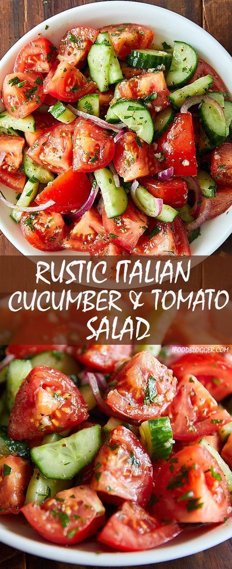 Rustic Cucumber and Tomato Salad Recipe Rustic Cucumber and Tomato Salad Recipe