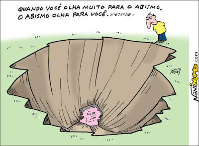 Resultado de imagem para temer e o abismo charge