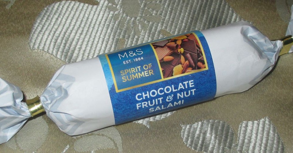 FOODSTUFF FINDS Chocolate Fruit and Nut Salami (Marks & Spencer) By