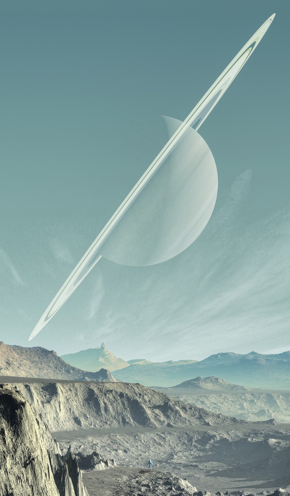 saturn,landscape,planet,sky