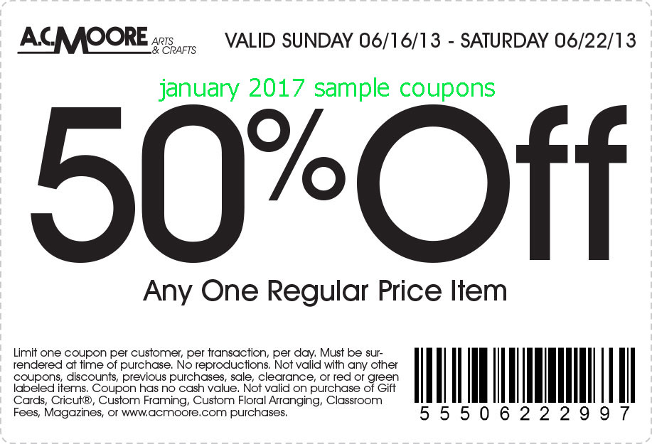 Ac moore coupons 2019