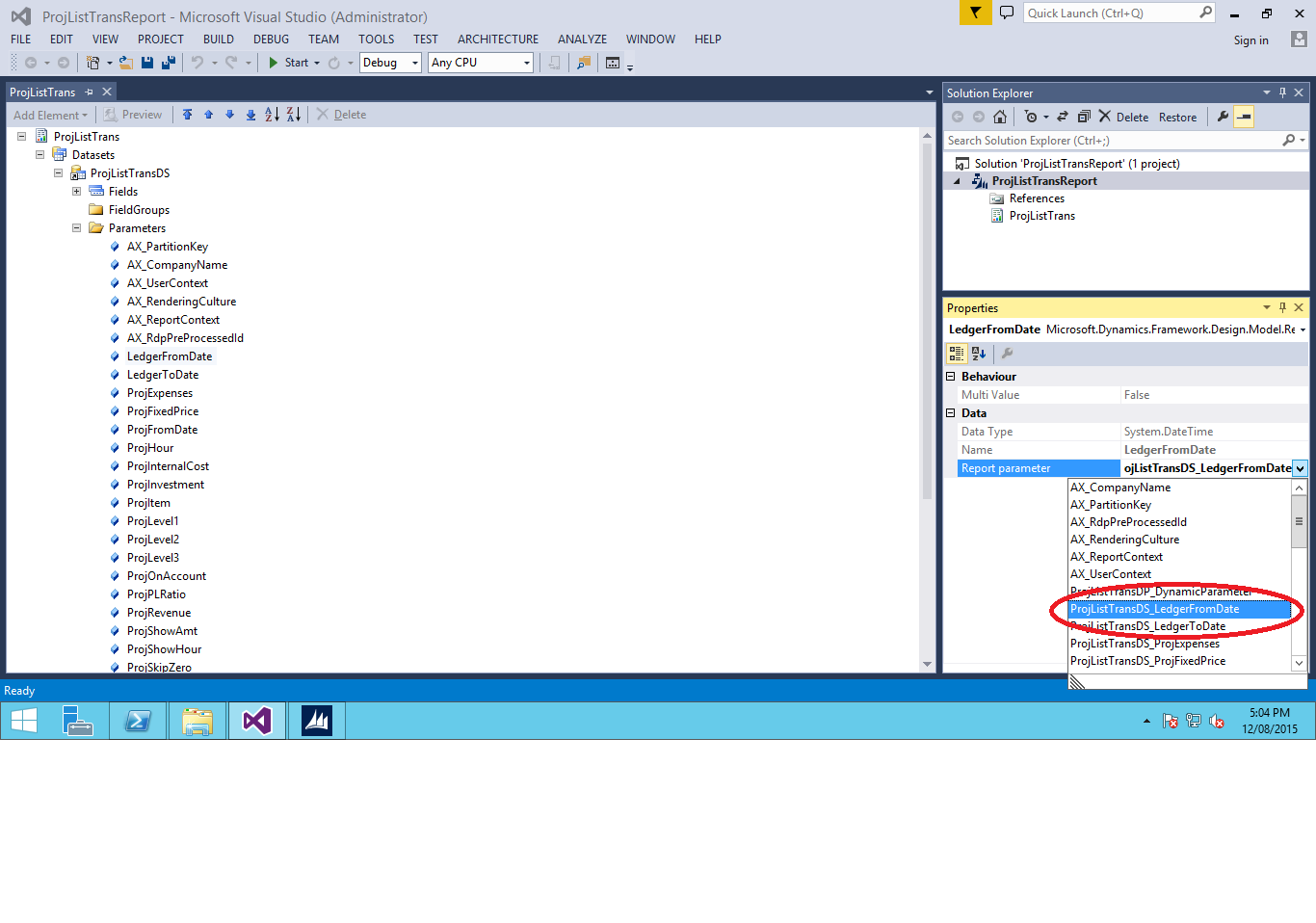 AX/D365 Technical Blog: Dataset parameter must reference a valid report ...