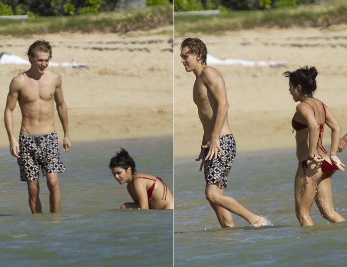 Vanessa Hudgens And Austin Butler at the beach in Hawaii.