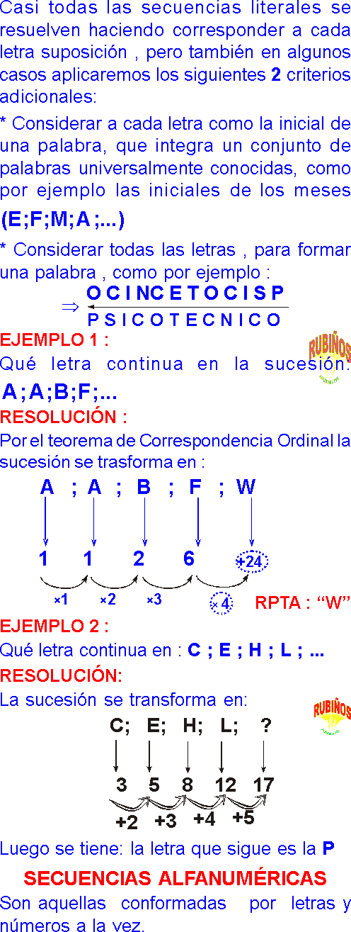 Psicotecnico Secuencias Literales Ejercicios Resueltos Pdf