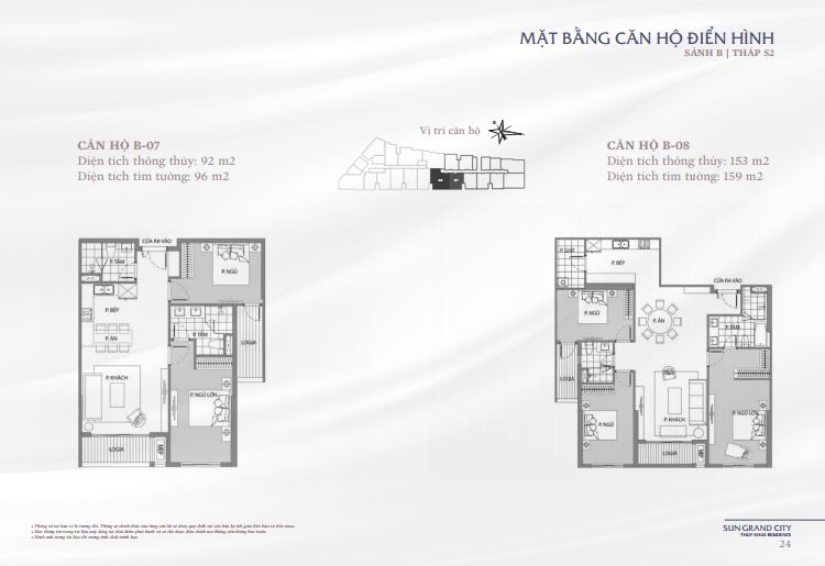 Chi tiết mặt bằng căn hộ Sun Grand City Chi tiết mặt bằng căn hộ Sun Grand City