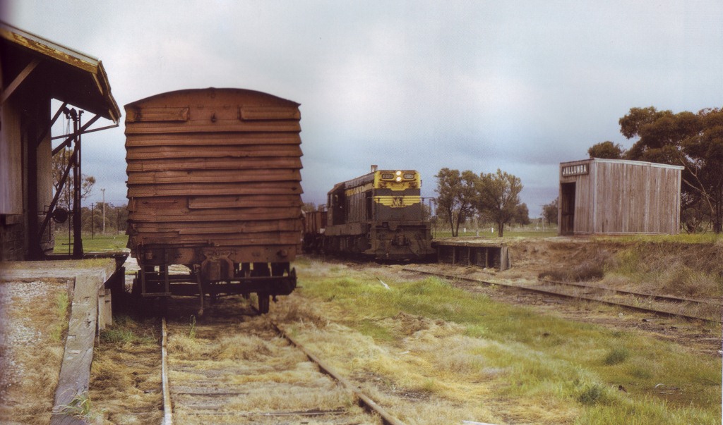 Horsham bound goods train at Jallumba, 1971 (from "VR stations ...