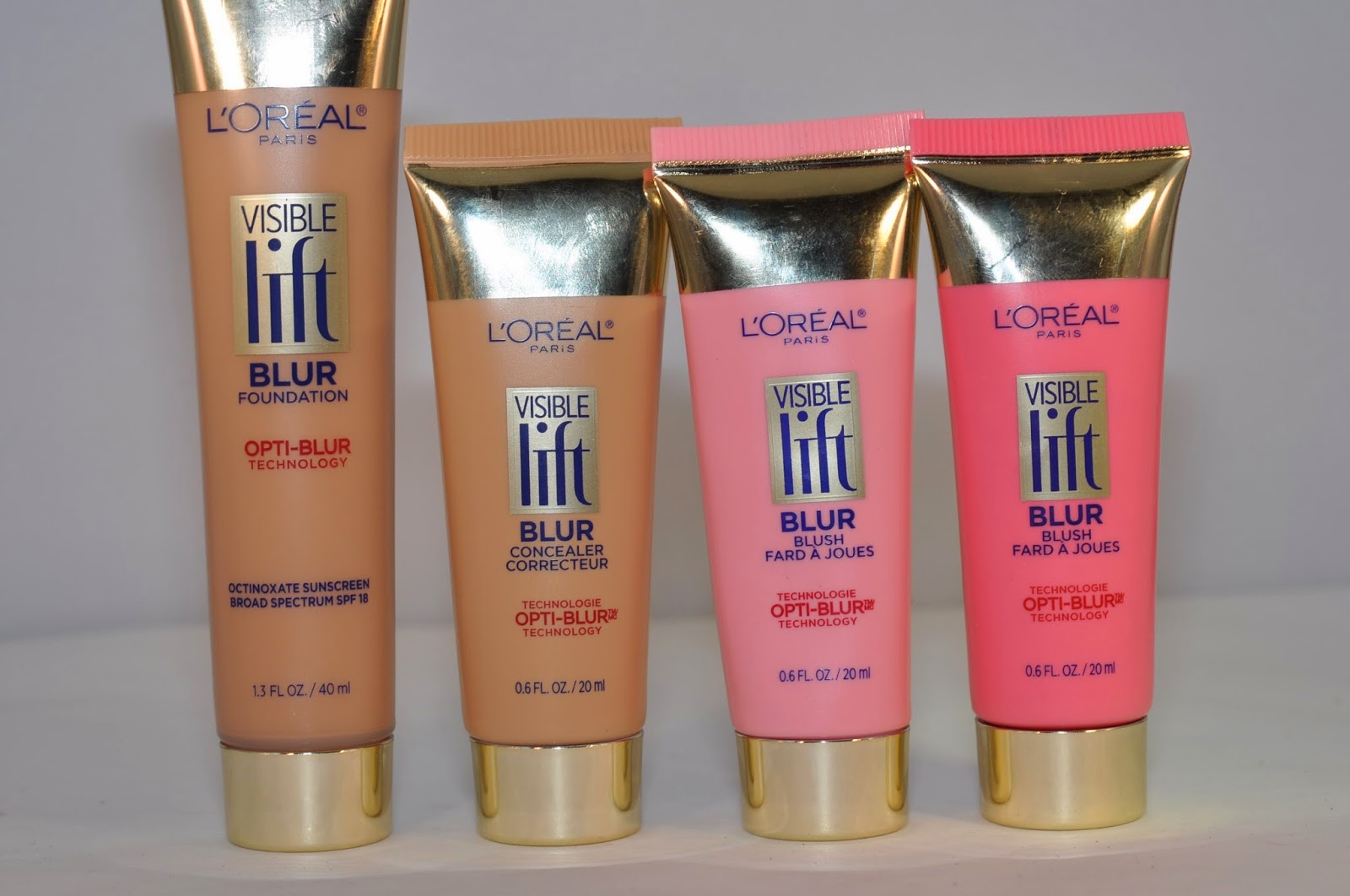 L'Oreal Visible Lift Blur Foundation, Concealer, Blur Blush Swatches