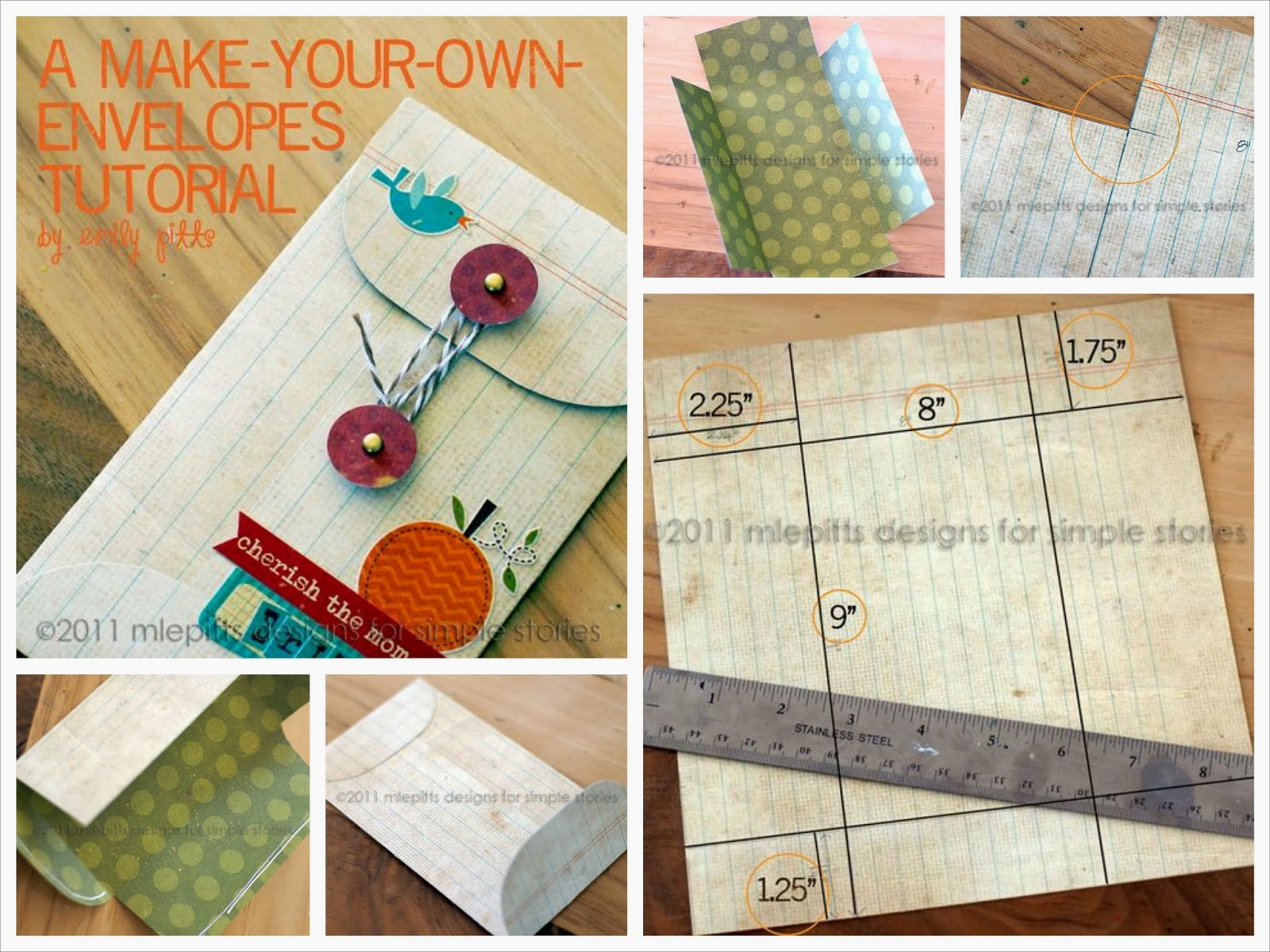 DIY sobre scrapbooking Hacer un bonito sobre con arandela y adornos scrap de papel and free printable tags
