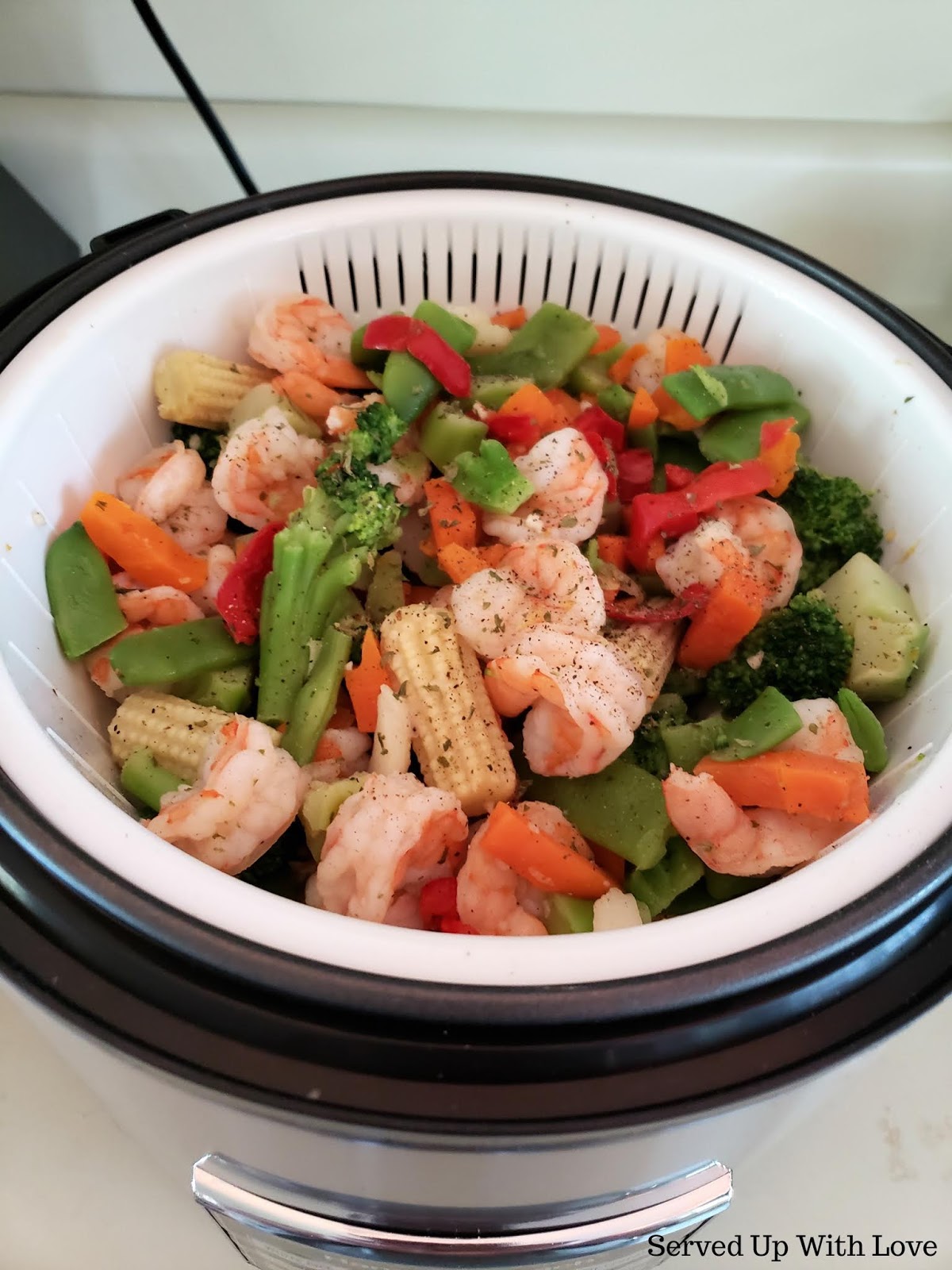 Garlic Butter Shrimp and Vegetables Served Up With Love