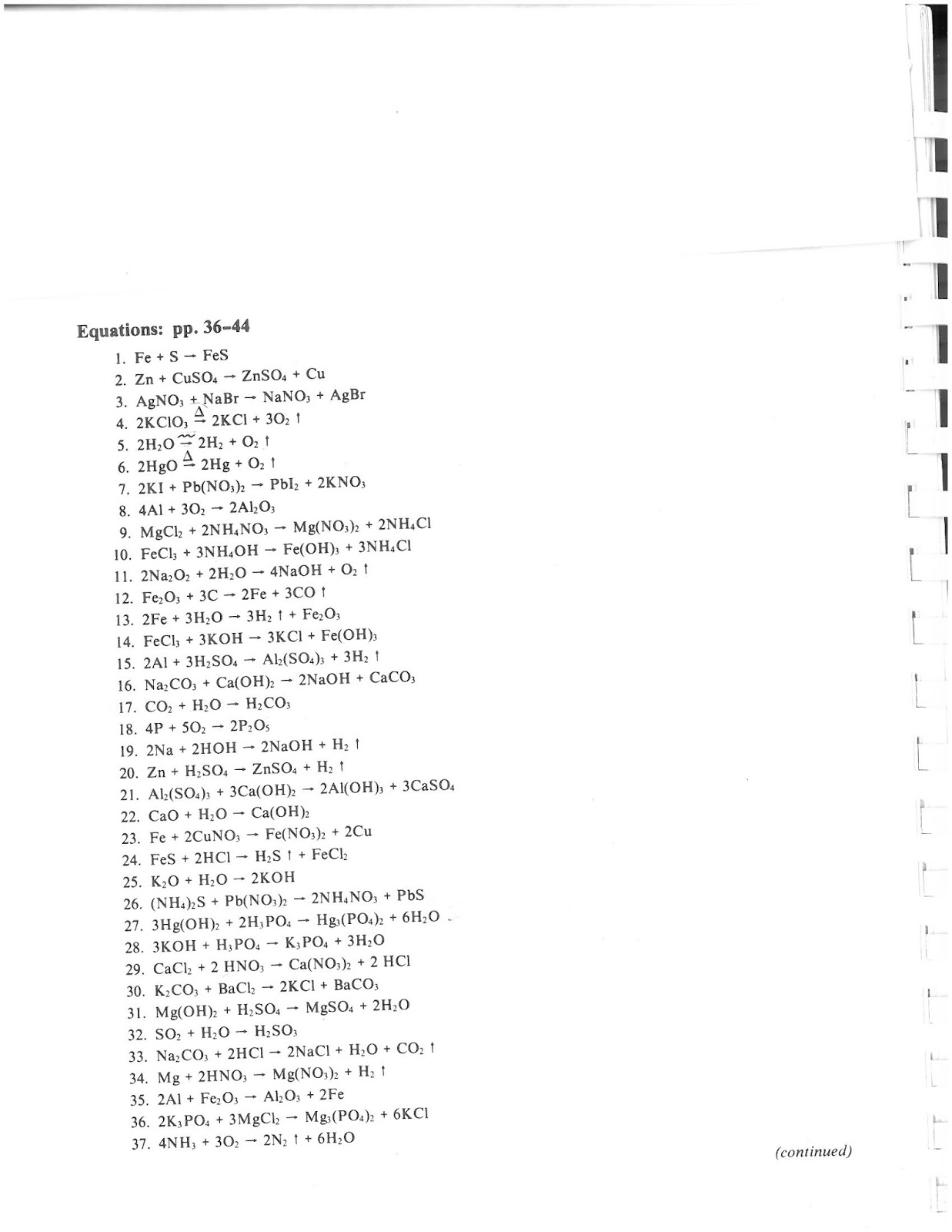 Mr. Kasprick's Chemistry 30 Class Science/Math/Chemistry Review