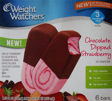 On Second Scoop: Ice Cream Reviews: Weight Watchers Chocolate Dipped  Strawberry Ice Cream Bar Review