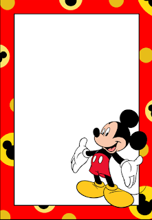 Mickey: Free Printable Frames, Invitations or Cards. Mickey Free Printable Invitations, Labels or Cards.