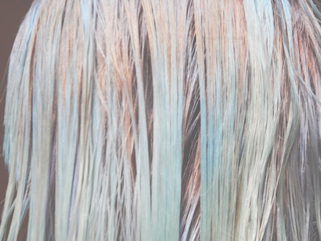 Icy blue wet hair
