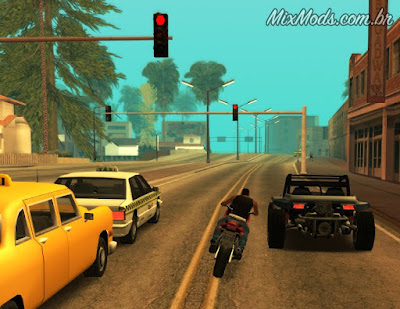 gta sa san mod cleo sinal vermelho estrela wanted level red light