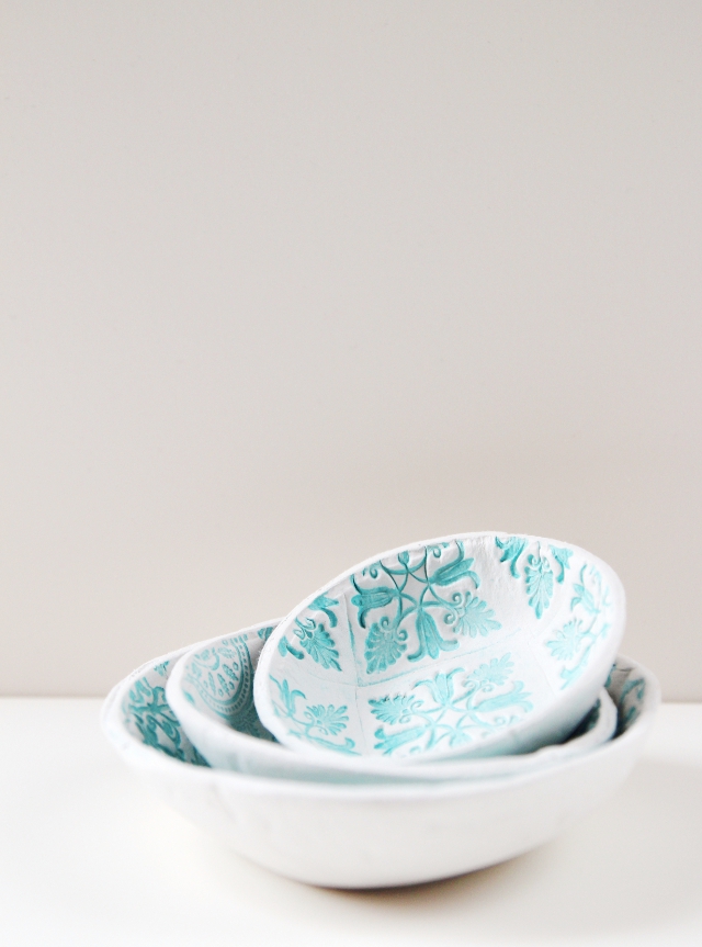 Cuencos estampados diy