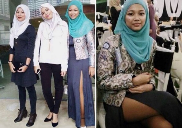 Dunia Pakai Jilbab  Tapi Pamer Paha  Wanita Malaysia Ini 