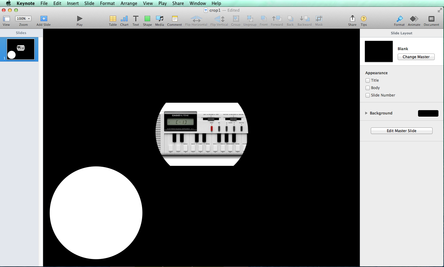 How to crop images with circles in Keynote