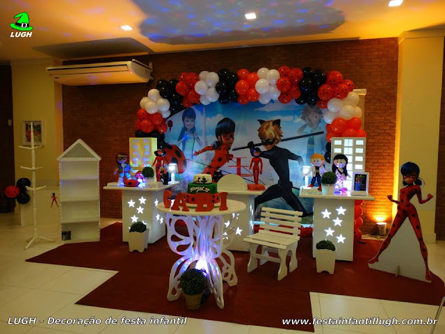 Decoração provençal Miraculous Ladybug para festa infantil