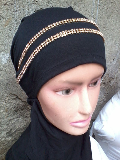 Headband Jilbab Doubel Swarovski | Grosir Jilbab Murah